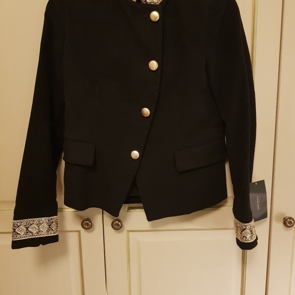 Zara Black Velvet Blazer / Jacket - Picture 6 of 7